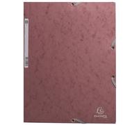 Exacompta - Rif. 55276E - Cartone da 25 camicie con elastici Skandi, tasche a 3 lembi - in carta lucida 400 g/m2 - dimensioni 24 x 32 cm per documenti in formato A4 - colore rosa antico