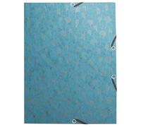 Exacompta - Rif. 55450E - Confezione da 4 camicie con elastici Neo Deco - buste a 3 alette - in carta lucida 400 g/m2 - dimensioni 24 x 32 cm per documenti in formato A4 - colori assortiti