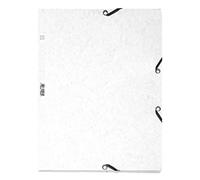 Exacompta - Rif. 55506E - Europa Elastic 3 Flap Folders (confezione da 25) - 24 x 32 cm, adatto per documenti A4, 400 g/m² - Bianco