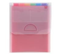 Exacompta - Rif. 55798E - Cartone da 5 raccoglitori per valigia verticale Crystal - copertina e interno in PP - con 2 portaetichette sul lato - 6 scomparti - dim 25,5 x 30,5 cm - per A4 - cristallo