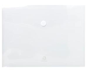 Exacompta - Rif. 56421E - Cartone da 50 buste con chiusura a strappo e patta in morbido PP, dimensioni di una busta: 24 x 31,5 cm, formato A4, colore trasparente