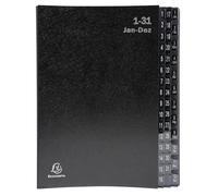 Exacompta - Rif. 57044E - Cartone da 4 raccoglitori Ordonator - copertina rigida - interno in carta riciclata - linguette plastificate alfanumeriche da 1 a 31 e dalla A alla Z - 32 scomparti - 24 x 34