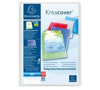 Exacompta - Rif. 5788E - 1 copertina Kreacover Chromaline - 80 tasche trasparenti lisce - 160 visualizzazioni - per A4 - dimensioni 24 x 32 cm - copertina semi-rigida in polypro - incolore