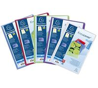 Exacompta- rif. 5789E - cartone da 8 portalistini Kreacover Chromaline - 80 buste cristal lisce - 160 facciate - per A4-24X32cm - copertina in polipropilene semirigido - 5 colori assortiti