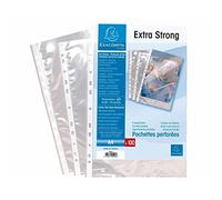 Exacompta - Rif. 5900E - Cartone da 1000 buste perforate in PP liscio, perforazione universale, 11 fori, dimensioni 23 x 30,5 cm, formato A4, colori cristallo