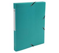 Exacompta - rif. 59683E - 8 scatole per archivio con elastici Opak - in poliprilene - dorso 2,5 cm - dimensioni 25 x 33 cm - per formato A4 - colore verde - consegnate già montate