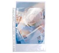 Exacompta - Rif. 5990E - Cartone da 100 buste perforate in polipropilene liscio, spessore 9/100°, perforazione universale 11 fori, formato A4 maxi o 24 x 32 cm, verticale, incolore