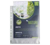 Exacompta - Rif. 5995E - Bustina da 50 buste forate A4 Maxi Forever, in polipropilene granulato riciclato, spessore 9/100°, dimensioni: 23 x 30,5 cm, cristallo traslucido