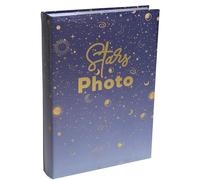 EXACOMPTA - Rif- 62113E - Cartone di 2 album fotografici a tasche MOON - 300 foto 10 x 15 cm - 100 pagine - formato 22,5 x 32,5 cm - copertina di colore blu protetta da una custodia in plastica