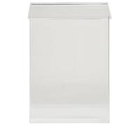 Exacompta - Rif. 66458D - 1 portabrochure A4 con coperchio, verticale per volantini, cataloghi, dimensioni: 24 x 8 x 37 cm, verticale, resistente ai raggi UV. - Cristallo trasparente
