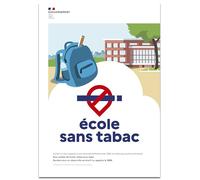 Exacompta - Rif. 67088E - 1 pannello non adesivo scuola senza tabacco, in polipropilene resistente e qualitativo, 21 x 30 cm, formato A4, conforme al decreto 2025-582, divieto di fumo