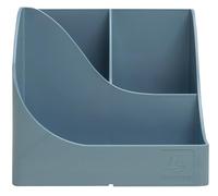 EXACOMPTA - Rif. 69570D - 1 portapenne Pen Wave Autentik blu grigio - con 5 scomparti - 4 scomparti alti per utensili grandi e 1 scomparto basso per piccoli utensili
