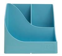 Exacompta - Rif. 69591D - 1 portapenne Pen Wave Pop N'Co Ciano, con 5 scomparti, 4 scomparti alti per utensili di grandi dimensioni e 1 scomparto basso per piccoli utensili
