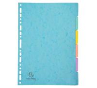 Exacompta - Rif. 7706E - Cartone da 25 divisori per acquerello, in carta lucida 400 g/m2, 6 linguette neutre, formato A4, pagina di indicizzazione inclusa, certificato FSC, colori assortiti