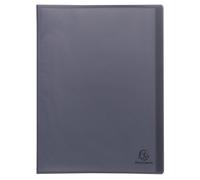 Exacompta - Rif. 78531E - Cartone da 15 portadocumenti Opak riciclato, 30 buste grana 60 viste - per formato A4 - copertina morbida in PP 4/10° semi-opaco, nero