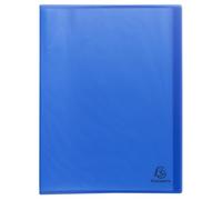 Exacompta - Rif. 78532E - Cartone da 15 portadocumenti Opak riciclato, 30 buste grana 60 viste - per formato A4 - copertina morbida in PP 4/10° semi-opaco, colore: azzurro