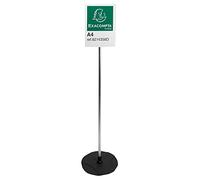 Exacompta - Rif. 8214358D - Cartone con 5 ripiani in formato A4 verticale - Dimensioni: 27 x 27 x 100 cm - per supporti di ricezione - in PMMA - Colore: Nero/Alluminio/Cristallo