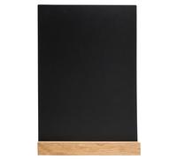 Exacompta - Rif. 84240D - 1 supporto verticale con base in legno A4, lavagna da tavolo, per bar, ristorante, foodtruck, 21 x 5,2 x 29,7 cm, colore: nero