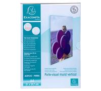 Exacompta - Rif. 84858HD - Cartone da 10 porta visiva verticale A4 per visualizzare foto o documenti, in PMMA (acrilico) ad alta trasparenza