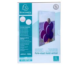 Exacompta - Rif. 84858HD - Cartone da 10 porta visiva verticale A4 per visualizzare foto o documenti, in PMMA (acrilico) ad alta trasparenza