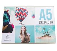 Exacompta - Rif. 85059D - Cartone da 30 cartellini angolati orizzontali A5, dimensioni P 21,5 x 6,5 x H 15,5 cm, PMMA (acrilico) per foto, pubblicità, menù ristoranti, alberghi, cristallo