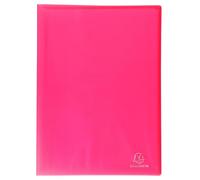 Exacompta - Rif. 85465E - Cartone da 12 portadocumenti Chromaline, 40 buste in cristallo liscio, 80 viste, per A4, dim 24 x 32 cm, copertina in polipro traslucida semirigida, colore: rosso