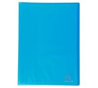 Exacompta - Rif. 85468E - Cartone da 12 portadocumenti Chromaline, 40 tasche in cristallo liscio, 80 viste, per A4, dim 24 x 32 cm, copertina in polipro traslucida semirigida, colore: turchese