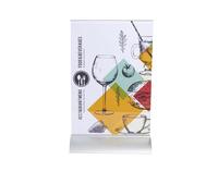 Exacompta - Rif. 85658D - 1 porta visiva inclinata su piedistallo in alluminio verticale, dimensioni 21 x 30 x 8,5 cm, porta menu, biglietto dei vini, poster, documento A5, in PMMA (acrilico)