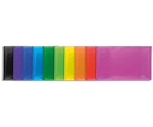 Exacompta - Rif. 85870E - 1 portadocumenti Iderama - 40 buste in cristallo liscio - 80 viste - per A4 - dim 24 x 32 cm - copertina in polipro semirigida - 10 colori casuali