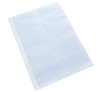 Exacompta - Rif. 86211E - Confezione da 10 tasche di ricarica per porta biglietti da visita con anelli rimovibili 21x29,5 cm ref 75251E (16 biglietti da visita per pagina 90x60 mm) cristallo