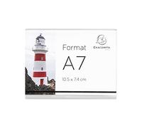 Exacompta - Rif. 87058QD - Confezione da 10 portaetichette per etichette, nome o altro supporto - dimensioni 10,5 x 7,4 cm orizzontale - formato A7 - Colore cristallo