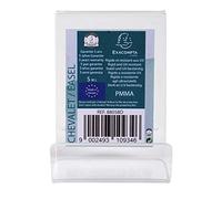 Exacompta - Rif. 88058D - 1 cavalletto porta oggetti taglia S - Dimensioni prof. 30 x alto. 83 x largh. 53 mm - PMMA (acrilico) tavolo art, menu, libro, computer - Colore Cristallo