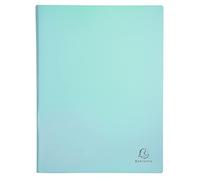 Exacompta - Rif. 88260E - 1 portadocumenti per A4, 20 buste in cristallo liscio, 40 viste, per A4, dim 24 x 32 cm, copertina in polipro semirigida, 5 colori pastello casuali