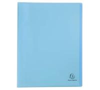 Exacompta - Rif. 88472E - Confezione da 5 portadocumenti Chromaline Pastel - 40 buste in cristallo liscio - 80 viste - per A4 - dim 24 x 32 cm - copertina in polipro riciclato traslucido blu pastello