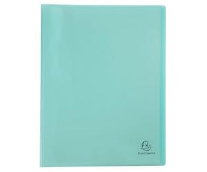 Exacompta - Rif. 88473E - Cartone da 10 portadocumenti Chromaline Pastel - 40 buste in cristallo liscio - 80 viste - per A4 - dim 24 x 32 cm - copertina in polipro riciclato traslucido verde pastello