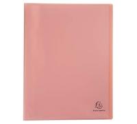 Exacompta - Rif. 88477E - Confezione da 5 portadocumenti Chromaline Pastel - 40 buste in cristallo liscio - 80 viste - per A4 - dim 24 x 32 cm - copertina in polipro riciclato traslucido corallo
