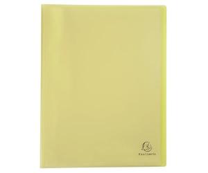 Exacompta - Rif. 88479E - Cartone da 10 portadocumenti Chromaline Pastel - 40 buste in cristallo liscio - 80 viste - per A4 - dim 24 x 32 cm - copertina in polipro riciclato traslucido giallo
