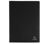 Exacompta - Rif. 8861E - Cartone da 8 portadocumenti OPAK - 60 buste in cristallo liscio - 120 viste - per formato A4 - dimensioni 24 x 32 cm - copertina in polipro semirigida - colore nero