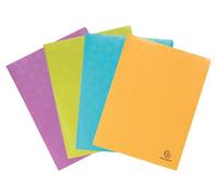 Exacompta - Rif. 88940E - 1 portadocumenti Pop'N Co - 40 buste a grana 80 viste - per A4 - dim 24 x 32 cm - copertina in polipro riciclata semirigida - 4 colori casuali