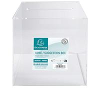 Exacompta - Rif. 89058D - 1 Urna trasparente con coperchio 21 cm - Dimensioni 210 x 210 x 210 mm - Colore Cristallo