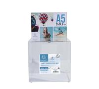 Exacompta - Ref. 89258D - 1 urna con coperchio, chiudibile a chiave per concorsi, tomboli, elezioni o portaidee con poster A5 - In acrilico trasparente - Dimensioni: 21 x 21 x 21 x 21 cm