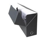 EXACOMPTA - Rif. 89523E - 5 scatole di carta telata, dorso 90 mm, con occhiello in metallo, per formato A4, dimensioni 25,5 x 34 x 9 cm, colore: verde