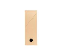 Exacompta - Rif. 89602E - 5 scatole di trasferimento Office By Me - dorso 90 mm - occhiello di presa oro - dimensioni 25,5 x 9 x 34 cm - etichetta adesiva in dotazione - beige - fornite montate