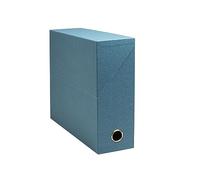Exacompta - Rif. 89603E - 1 scatola di trasferimento Office By Me - dorso 90 mm - occhiello di presa oro - dimensioni 25,5 x 9 x 34 cm - etichetta adesiva in dotazione - colore blu anatra - consegnata