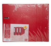 Exacompta - Rif. 918403SE - Cartone da 4 confezioni da 3 raccoglitori a leva, dorso 80 mm, formato A4, esterno in polipropilene, interno in carta, rosso