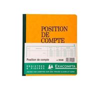 Exacompta - Rif. 950E - Cartone da 5 quaderni per conto, numerati, formato verticale, dimensioni esterne: 21 x 19 cm, 80 pagine, 4 colori assortiti: blu, giallo, rosso, verde