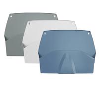 Exacompta - Rif. AUTENTIK, 611303SETD - Set di 3 supporti da parete orizzontali da parete A4, portadocumenti, cestini da parete, dimensioni: 43,6 x 39,6 x 10,2 cm, colori assortiti