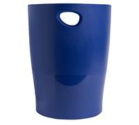 Exacompta - Rif. ECOBIN BeeBlue 45302D - 1 Cestino per la carta con maniglie - Volume 15 litri - Dimensioni 26.3 x 26.3 x 33.5 cm - Per ufficio o casa - colore blu navy