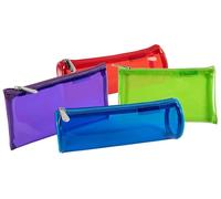 Exacompta - Rif. IDERAMA 52670E - Cartone da 20 astucci in PVC trasparente - 12 rotondi dim 22,5 x 7,5 cm - 8 piatti dim 22,5 x 1,5 x 12 cm - colori blu, rosso, verde e viola