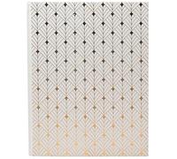 Exacompta - Rif. NeoDeco 47987E -1 Libro degli ospiti - Libro di nozze compleanno - Grande formato verticale 27 x 22 cm - Copertina effetto lucido - Fetta oro - 100 pagine bianche tinta unita - Colore